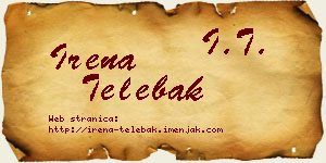 Irena Telebak vizit kartica